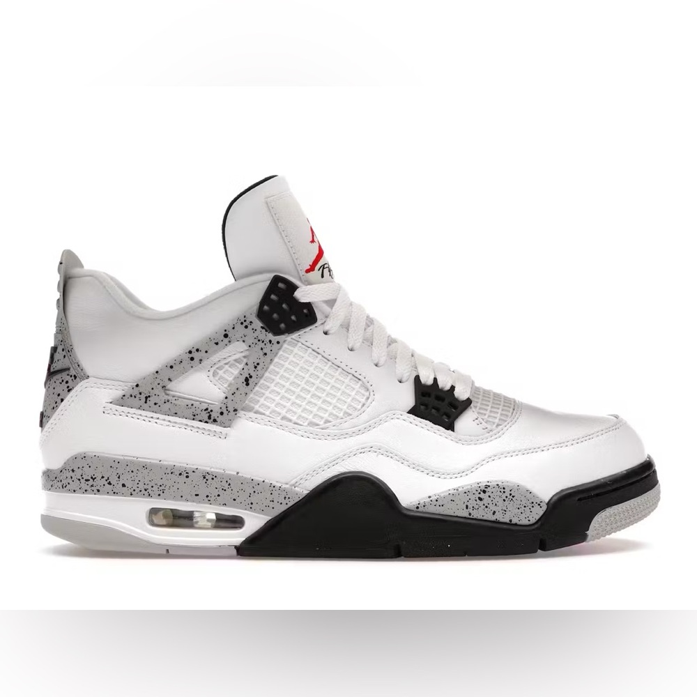 Air Jordan 4 Retro OG White Cement, 4.5 big kids, 6 womens